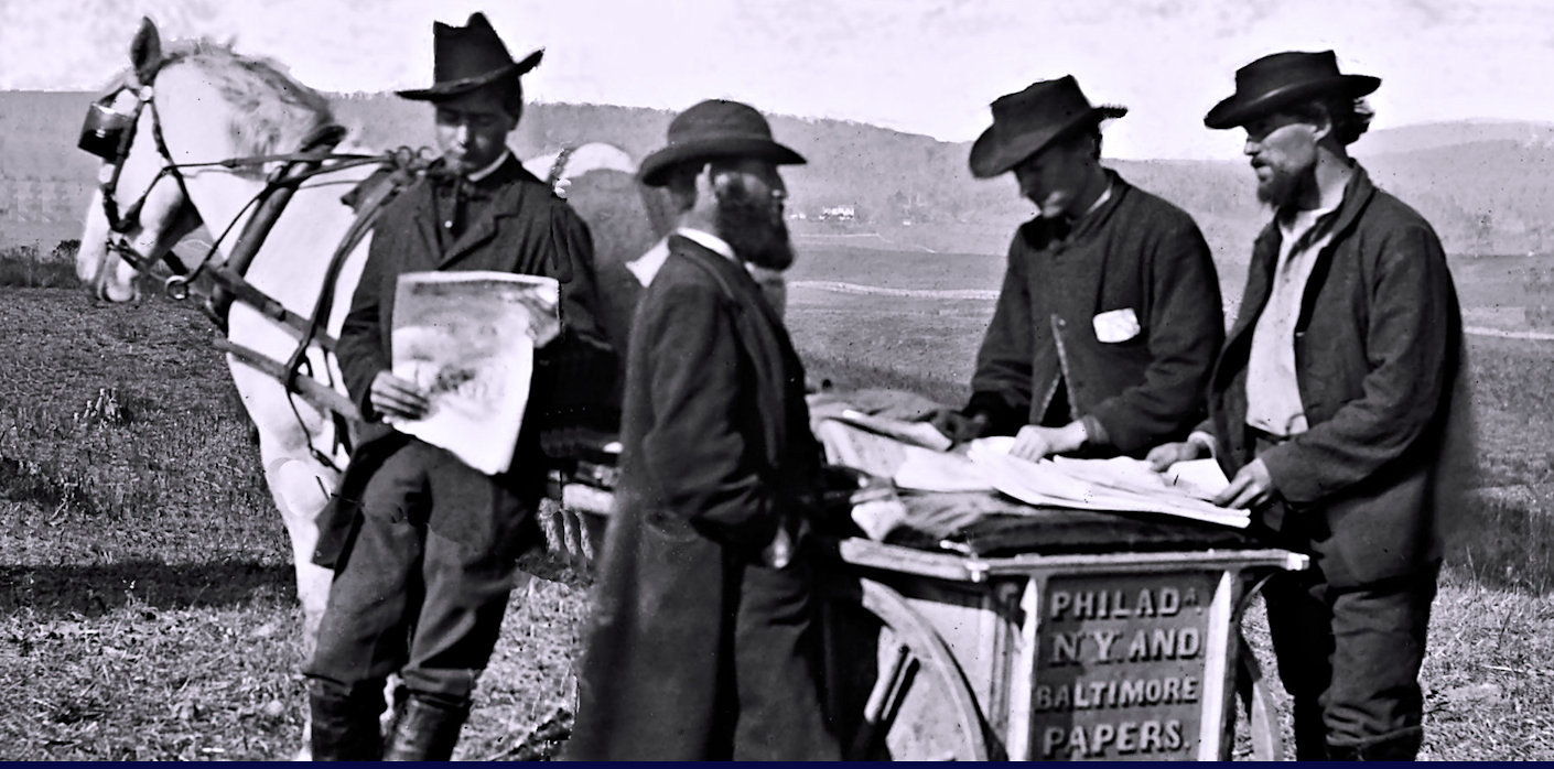 Civil War newspaper vendor, 1863